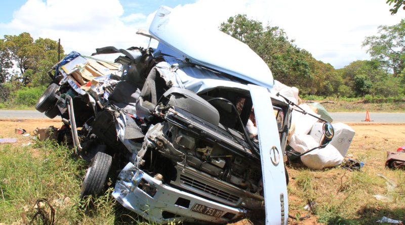 Foto ilustrando o cenário de acidentes de viação em Moçambique