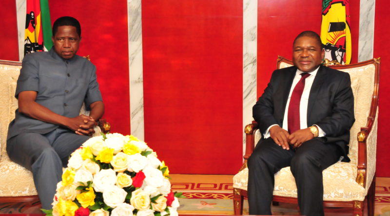 Presidente zambiano e Filipe Nyusi em Maputo