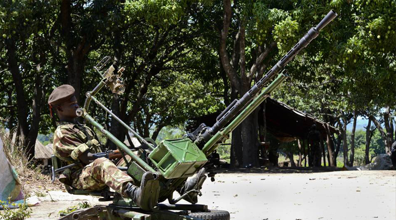 Arma pesada algures nas matas de Moçambique