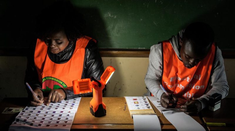 Elementos da Assembleia de voto nas eleições na Zâmbia