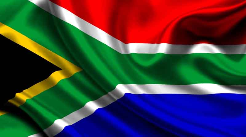 Burlão moçambicano na África do Sul, bandeira sul africana