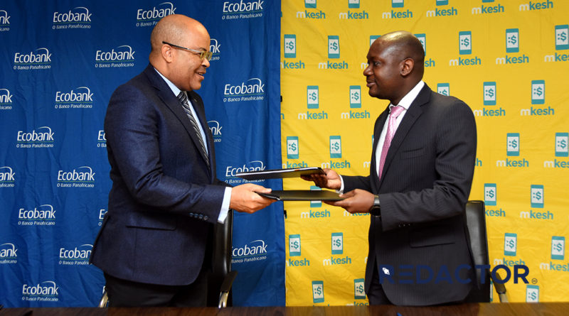 mKesh e Ecobank assinam parceria de interoperabilidade por forma a que os clientes de ambas as instituições efectuem transferências de valores das contas bancárias