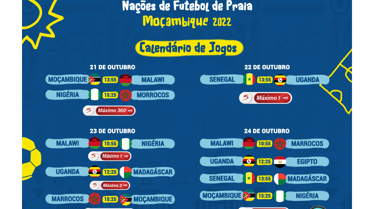 O Campeonato Africano das Nações de Futebol de Praia Moçambique