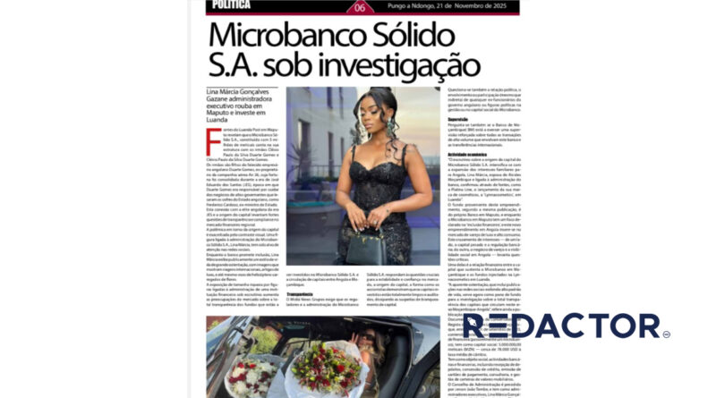 Microbanco Sólido S.A. sob investigação