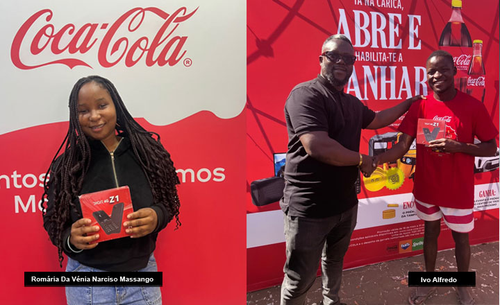 Alguns dos vencedores do concurso da Coca-Cola